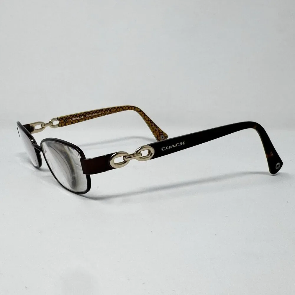 Coach Faina HC5054 9187 Satin Brown Tortoise Eyeglass Frames 49-17-135 (B)